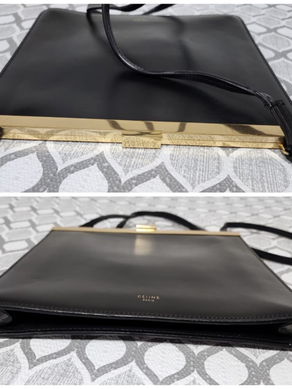 Authentic Céline Small Clasp Bag Black - Picture 5 of 13